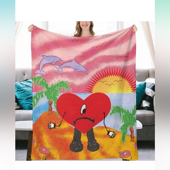 Bad bunny blanket 50x40 - Picture 3 of 3